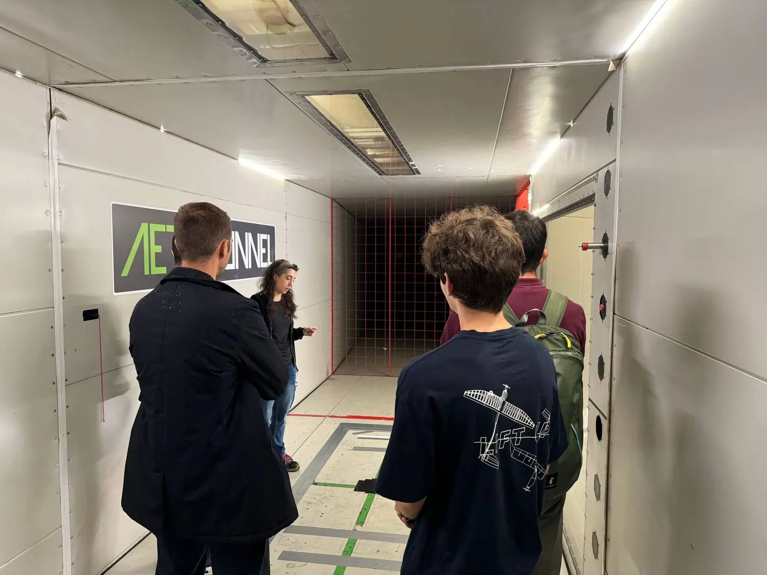 The LiftUP team in the wind tunnel